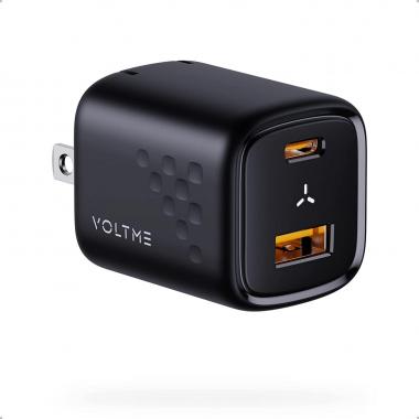 VOLTME GaN III USB-C Wall Charger, 30W Compact Fast Charger (Foldable Plug), Power Adapter USB C Quick Charger Block for iPhone 14 13 12 11 Pro Max Mini, Galaxy, Note, iPad Pro, Pixel, MacBook Air