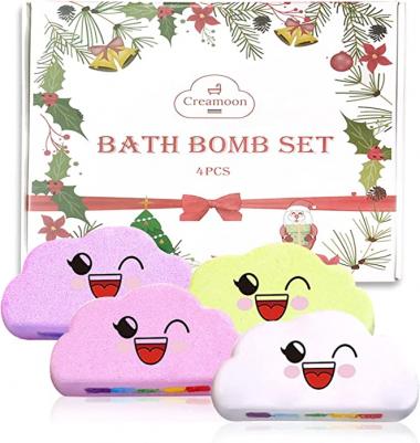 Bath Bomb Gift Set 4 Pieces,Shower Bombs for Stress Relief,Relaxation,Gifts for Women Moms Birthday Gifts , Enjoy Home Spa Gift for Women