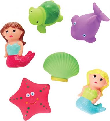 Mud Pie Mermaid Bath Plastic Toy Set Kids Product, Approx 2"