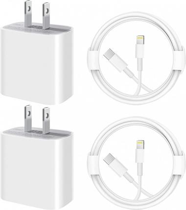 iPhone 14 Charger 20W Adapter for iPhone 13/12/11/14 Series, PD Power Adapter[2-Pack] Wall Plug with 5Ft Charging Cable for iPhone 14/14 Pro/14 Pro Max/14 PLUS/10/9/8