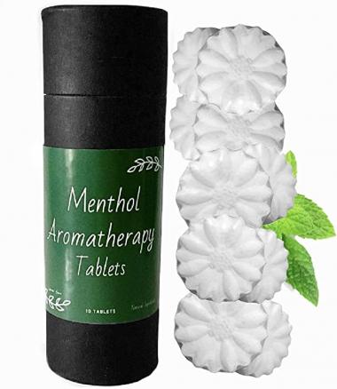 Menthol & Eucalyptus Shower Steamers, Bath Bombs, Humidifier Aromatherapy, Natural Essential Oil, Soothing Vapors of Menthol & Eucalyptus Makes it Easy to Breath