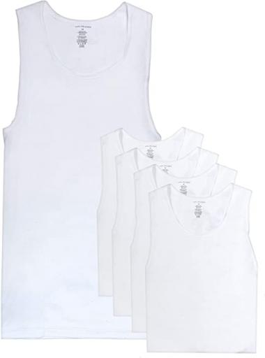 Van Heusen Men’s Undershirts – Soft Breathable A-Shirt Tank Top (5 Pack)