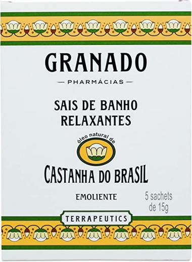 Linha Terrapeutics Granado - Sais de Banho Castanha do Brasil (5 x 15 Gr) - (Granado Terrapeutics Collection - Brazil Nut Bath Salts (5 x Net 0.53 Oz))