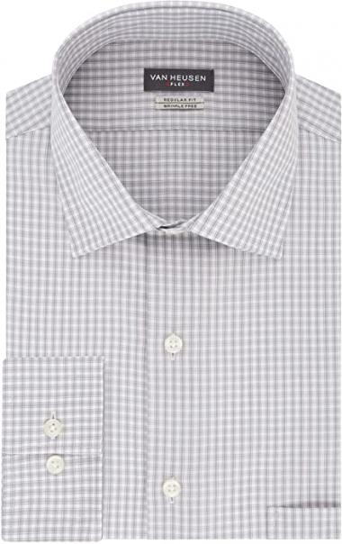 Van Heusen Men's Dress Shirt Regular Fit Flex Collar Check