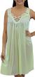 Venice Womens' Silky Looking Embroidered Nightgown 06N