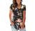 SAMPEEL Summer Floral Tops for Women Classic V Neck Tshirts Short Sleeve Cute Tops