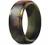 Thunderfit Men's Silicone Ring, Step Edge Rubber Wedding Band, 10mm Wide, 2.5mm Thick