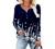 Womens Henley V Neck Casual Blouse Button Down T Shirts Flare and Flowy Tops