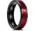 King Will Dragon Men's 8mm/6mm/5mm Red/Green Carbon Fiber Black Celtic Dragon Tungsten Carbide Ring Comfort Fit Wedding Band