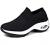 STQ Slip On Breathe Mesh Walking Shoes Women Fashion Sneakers Comfort Wedge Platform Loafers