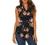 Halife Women's Sleeveless Floral Print V Neck Tunic Tank Tops Blouse Shirts