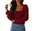 CNJFJ Women's Sexy Frill Smock Crop Top Retro Square Neck Long Sleeve Shirred Blouse Tops