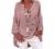 Womens Cotton Linen Shirts Plus Size Tops Trendy Printed Roll Sleeve T-Shirt V-Neck Loose High Low Flowy Blouse Tunics