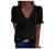 Womens Summer Long Sleeve V Neck Chiffon T Shirts Vintage Lace Pom Pom Blouses Office Work Tops Casual Flowy Tunics