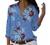 Women Fashion Leopard Long Sleeve Button Down Shirt Floral Print Casual Blouse Tops Basic Loose Fit Tunic Shirts