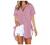 Summer Tops for Women 3/4 Sleeve V-Neck Button Down T Shirts Plus Size Top Casual Work Pockets Collared Tee Blouses