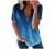 Women's Short Sleeve Zipper Tops and Blouses Casual Loose Fit V Neck Tunic Trendy Color Block Tees Summer T Shirts