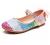 Minibella Girl's Rainbow Glitter Ballet Flats Princess Mary Jane Dress Shoes