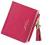 Belsmi Women's Small Compact Slim Leather Mini Wallet Lady Purse Zipper Pocket Card Organizer Bifold Wallets (Pink)