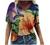 T Shirts for Women V-Neck Aesthetic Marble Pattern Short Sleeve Summer Tops Retro Boho Print Graphic Tees Loose Blouse