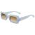 SOJOS Retro 90s Nude Rectangle Sunglasses For Women Trendy Chunky Glasses Pebble SJ2160