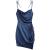 ZAFUL Women's Sexy Mini Party Club Satin Dress Spaghetti Strap Cowl Neck Slip Short Dress