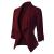 Womens Casual Work Office Draped Open Front Blazer Jacket Plus Size Loose Solid Color Ruched 3/4 Sleeve Blazers Suit