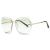 AEVOGUE Sunglasses For Women Oversized Rimless Diamond Cutting Lens Sun Glasses AE0534