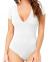 MANGOPOP Women Modal V Neck Folded Over Short Sleeve Bodysuit Jumpsuit