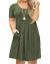 Tralilbee Women's Plus Size Short Sleeve Dress Casual Pleated Swing Dresses with Pockets