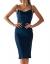 xxxiticat Women's Sleeveless Spaghetti Strap Satin Dress Cocktail Beach Evening Party Cowl Neck Dot Leopard Midi Dresses