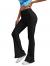 WDIRARA Women's Cut Out Wide Leg Flare Pants High Waist Stretch Self Tie Solid Long Pants