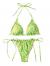 SOLY HUX Women's Floral Print Halter Triangle Tie Side Bikini Set Two Piece Swimsuits