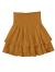 SheIn Women's Solid Shirred High Waist Layered Ruffle Hem Flared Mini Skirt