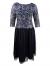 Alex Evenings Women's Plus Size Tea-Length Lace Mock Dress