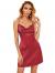 SOLY HUX Women's Spaghetti Strap Cowl Neck Satin Short Slip Dress