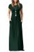 EUOVMY Women's Short Sleeve Loose Plain Maxi Dresses Casual Long Dresses with Pockets