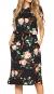 Simier Fariry Women's Hide Belly Blouson Knee Length Dress with Pockets