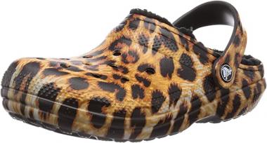 Crocs Men's and Women's Classic Lined Animal Print Clog | Fuzzy Slippers