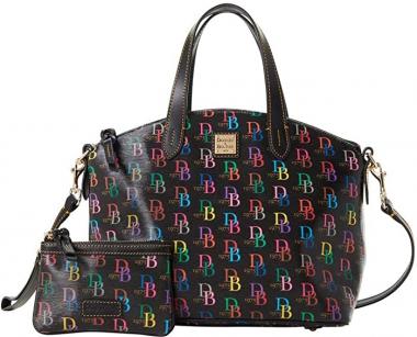 Dooney & Bourke DB75 Satchel & Wristlet Set Black Multi