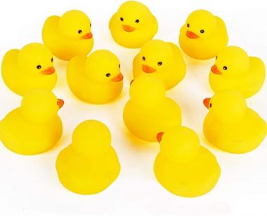 AHUA Bath Duck Toys 20 PCS Mini Rubber Ducks Squeak and Float Ducks Baby Shower Toy for Toddlers Boys Girls over 3 Months(1.8'')