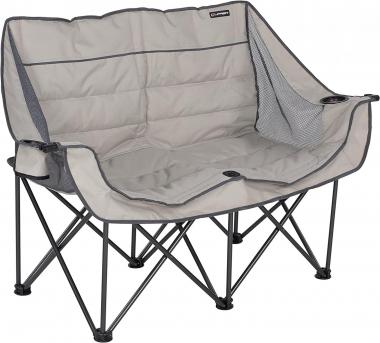 Lippert Folding Padded loveseat for Camping with Carry Bag