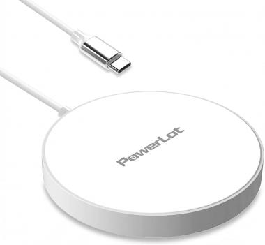 Magnetic Wireless Charger, PowerLot Mag-Safe Charger 15W Max Magnetic Wireless Charging Pad Compatible with iPhone 13/13 Pro/13 Pro Max/13 Mini, iPhone 12/12 Pro/12 Pro Max/12 Mini (No AC Adapter)