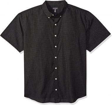 Van Heusen Men's Big & Tall Big and Tall Wrinkle Free Short Sleeve Button Down Twill Shirt