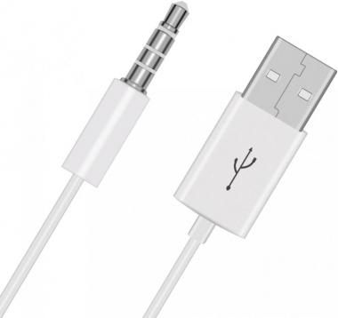 3.5mm Jack to USB Auxiliary Charger Sync Data Transfer Charging Cable Compatible with Beats by Dre Studio Wireless Headphones, Speakers, Tablets, PCs, Sound Box, MP3 Players and More (White)