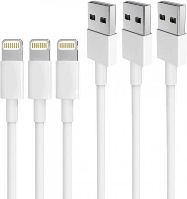 iPhone Charger AUNC 3PACK 6Feet Long Lightning to USB Charging Cable Fast Connector Data Sync Transfer Cord Compatible with iPhone 11 / Xs Max/X/8/7/Plus/6S/6/SE/5S iPad…