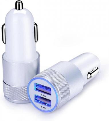 Car Charger,Sicodo 3.4A 2 Pack USB Smart Port Charger Compatible with iPhone X 8 7 6S 6 Plus, 5 SE 5S 5 5C,Galaxy S9 S8 S7 S6 Edge, Note 8 4, LG G6 G5 V10 V20,Nexus 5 X 6P,Pixel,iPad Pro Portable