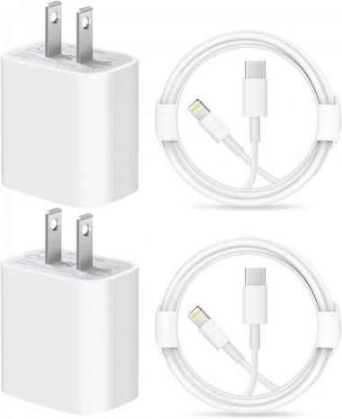 iPhone 14 13 12 11 Super Fast Charger [Apple MFi Certified] Lightning Cable 20W PD USB C Wall Charger 2-Pack 6FT Fasting Charging Block Compatible with iPhone 14/14 Pro Max/13/13Pro/12/12 Pro/11,iPad