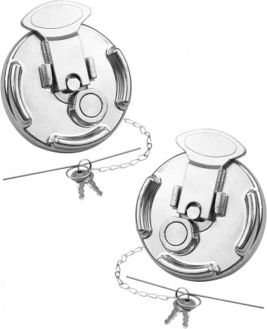 EMIHO Lever Style Locking Diesel Fuel Cap 2 Pack with 4 Keys for 4 Inch Truck Fuel Tank Locking Gas Cap Fit for Peterbilt Trucks Replace 11-04859-100 572.1015 600212