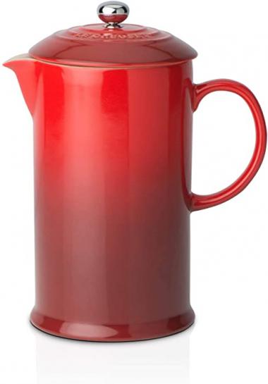 Le Creuset Stoneware Cafetiere with Metal Press, 750 ml - Cerise